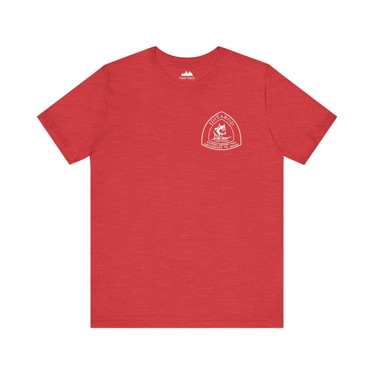 IDITAROD Alaska Trail Race Souvenir Tee in White Print