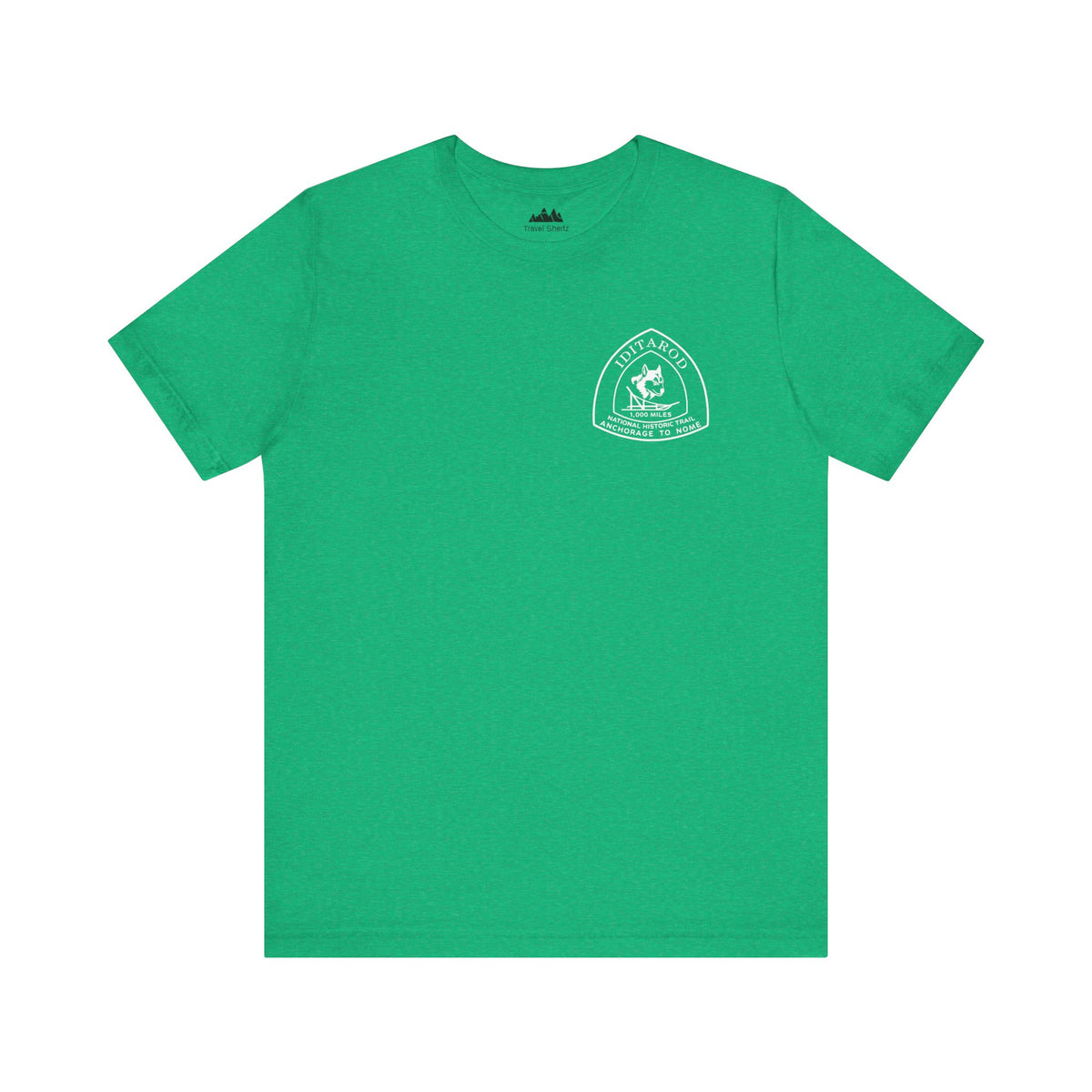 IDITAROD Alaska Trail Race Souvenir Tee in White Print