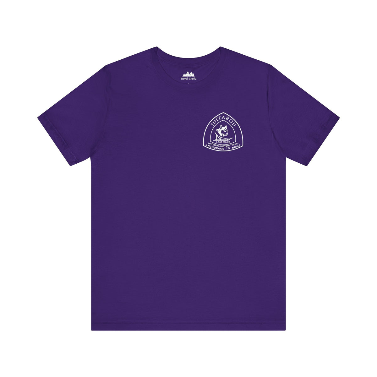 IDITAROD Alaska Trail Race Souvenir Tee in White Print