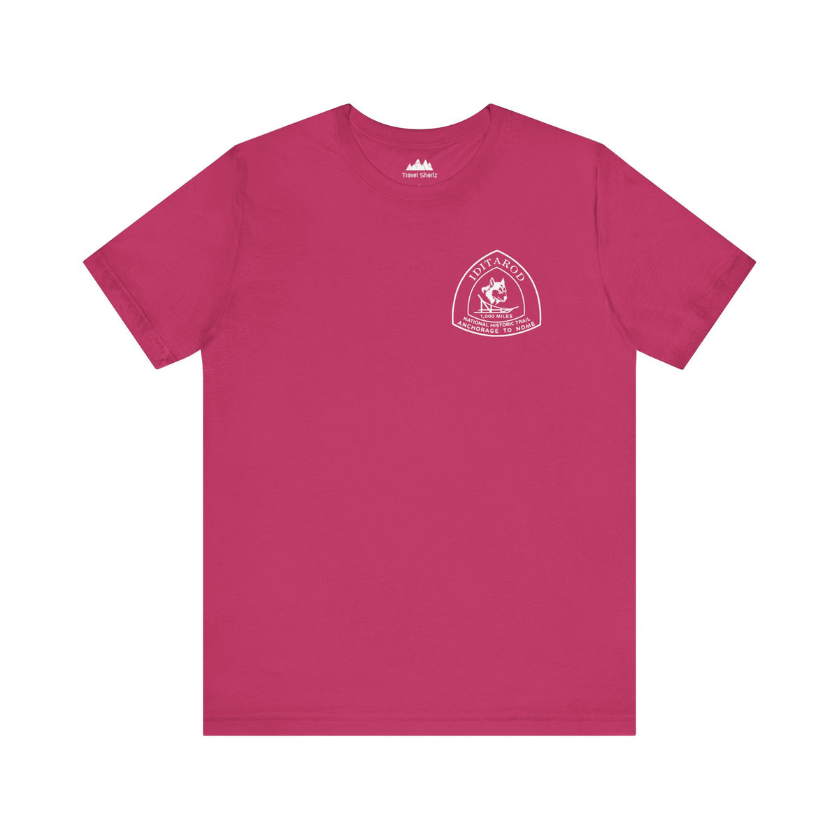 IDITAROD Alaska Trail Race Souvenir Tee in White Print