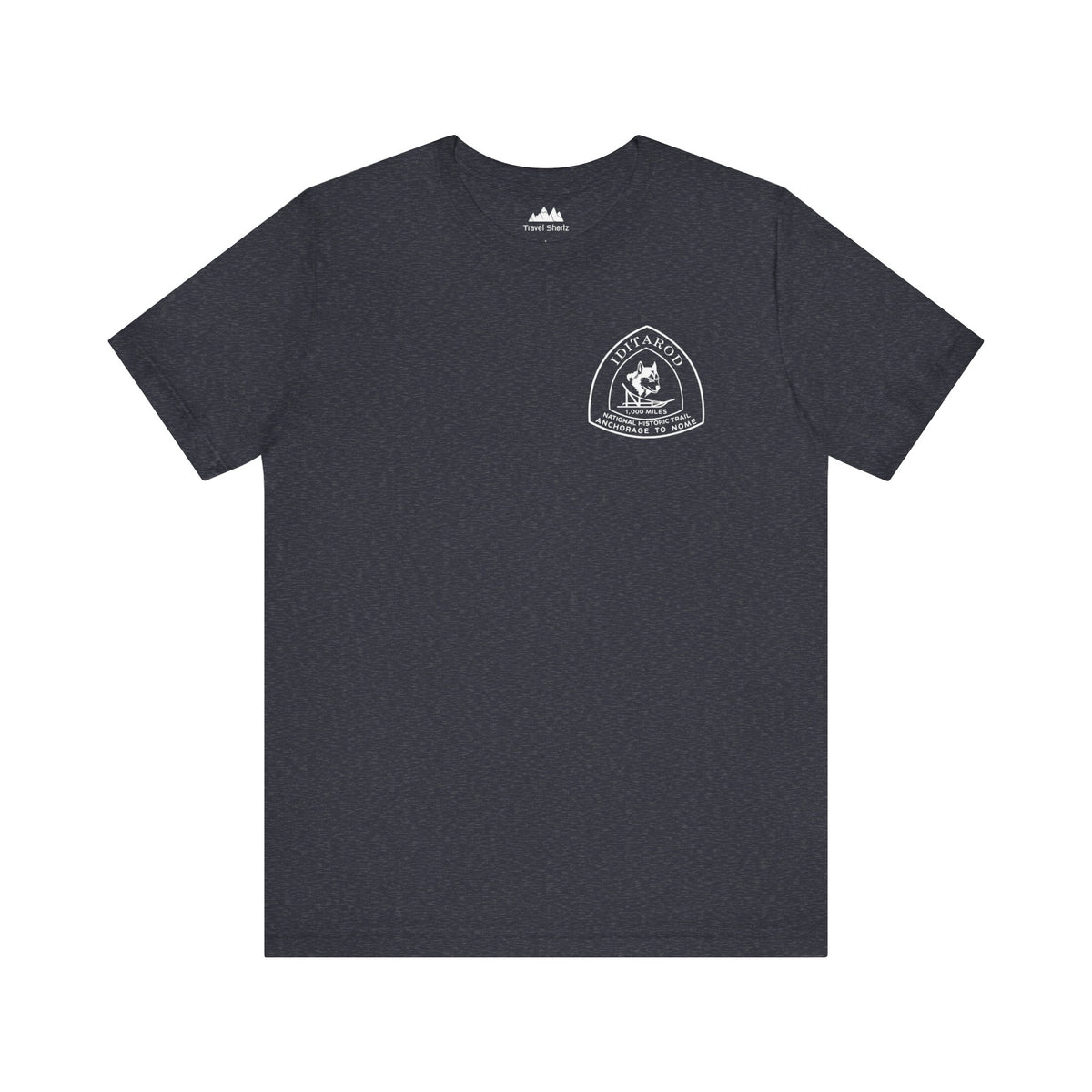 IDITAROD Alaska Trail Race Souvenir Tee in White Print