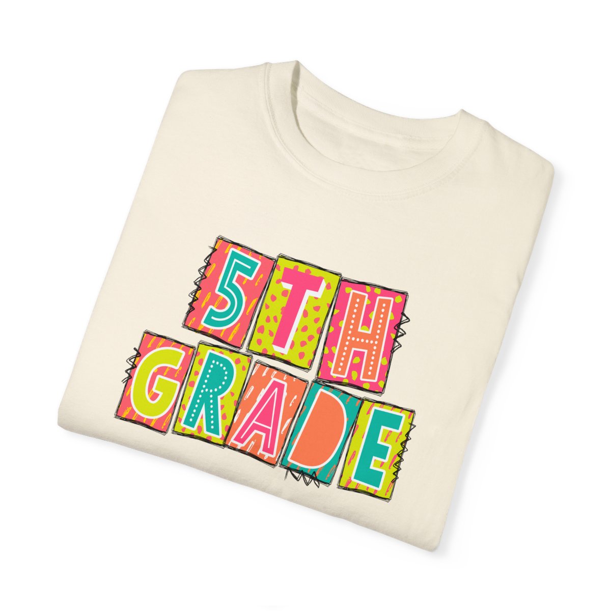 5th Grade Neon Blocks Short Sleeve Tee