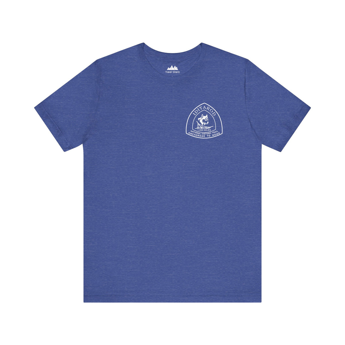 IDITAROD Alaska Trail Race Souvenir Tee in White Print