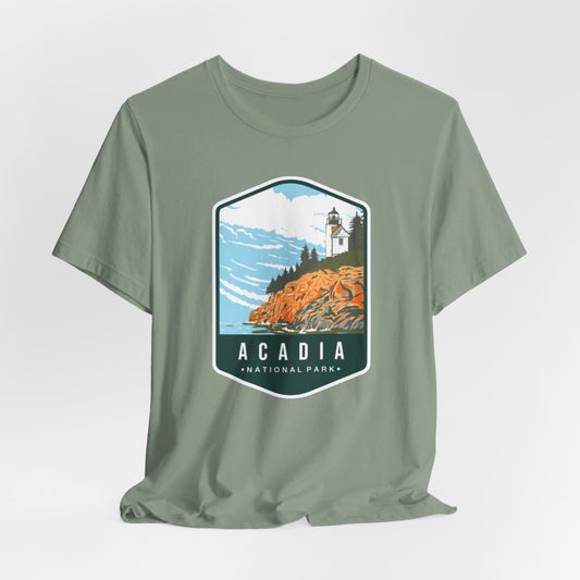 Acadia National Park Color Badge 01 Short Sleeve Tee