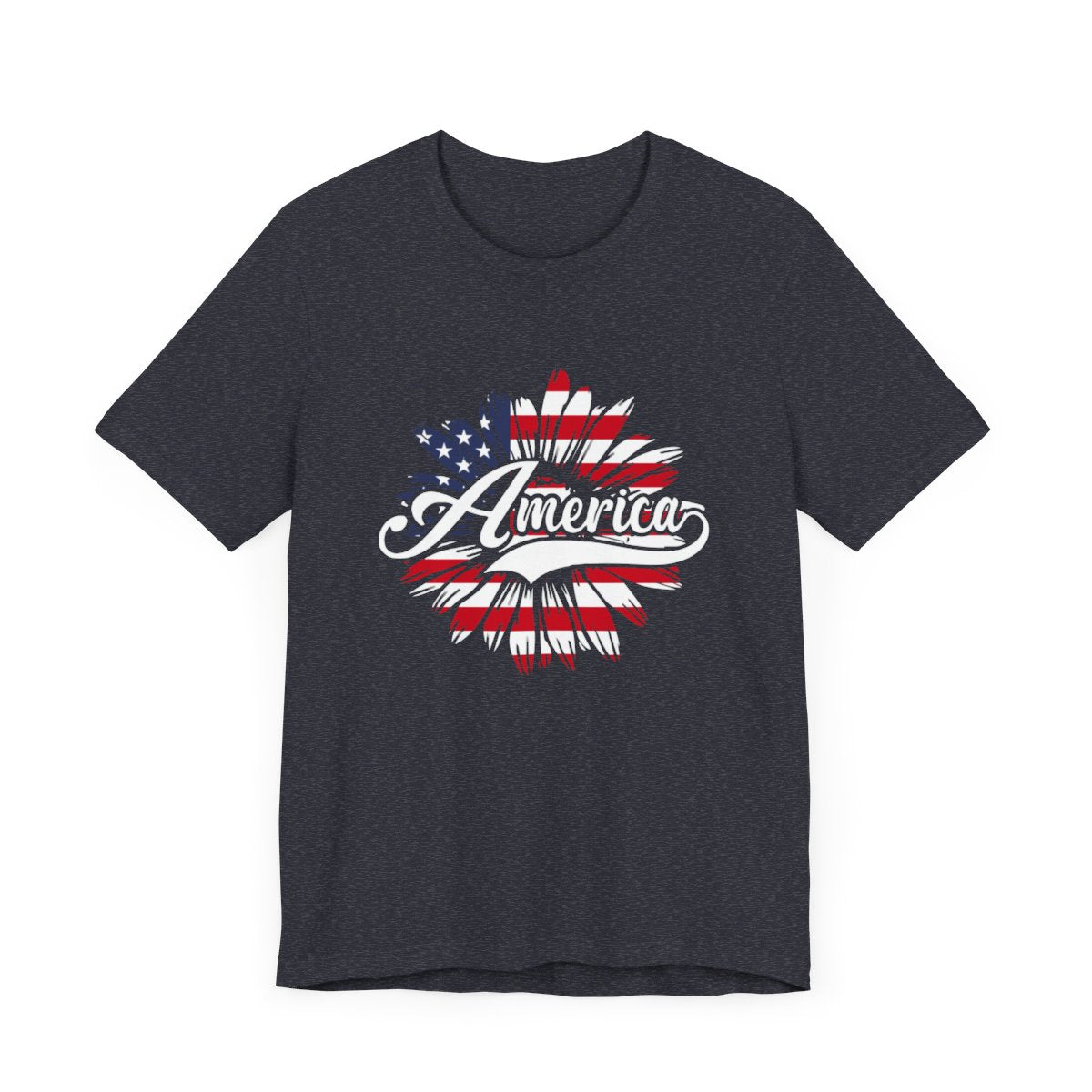 America RWB Flower Short Sleeve Tee