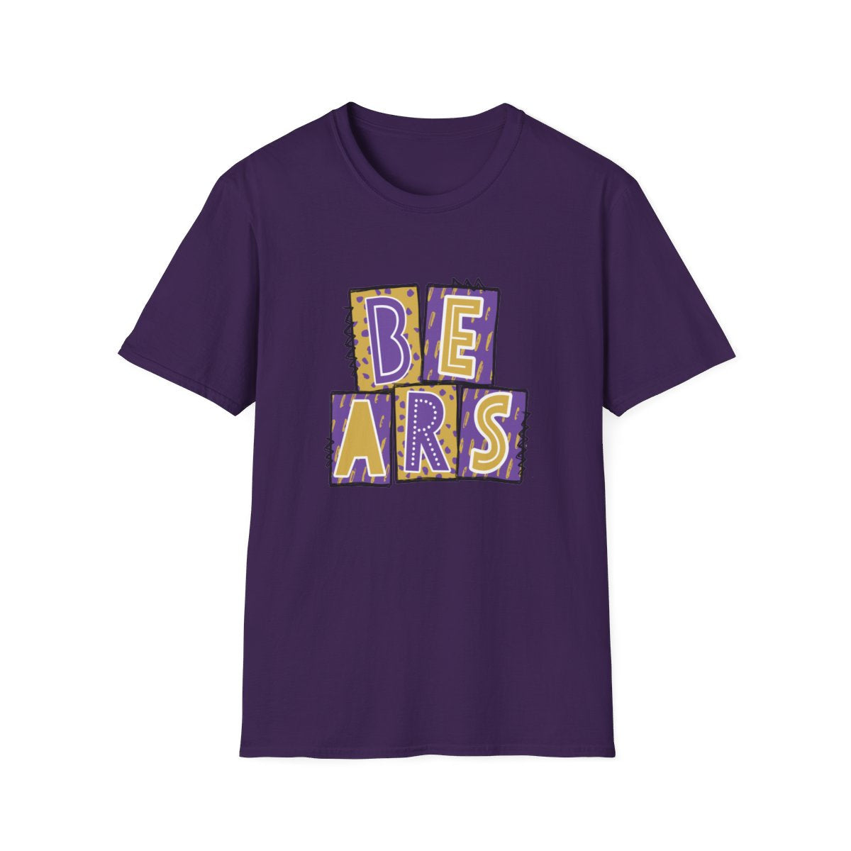 Bears Purple and Gold (Elementary) Short Sleeve Tee