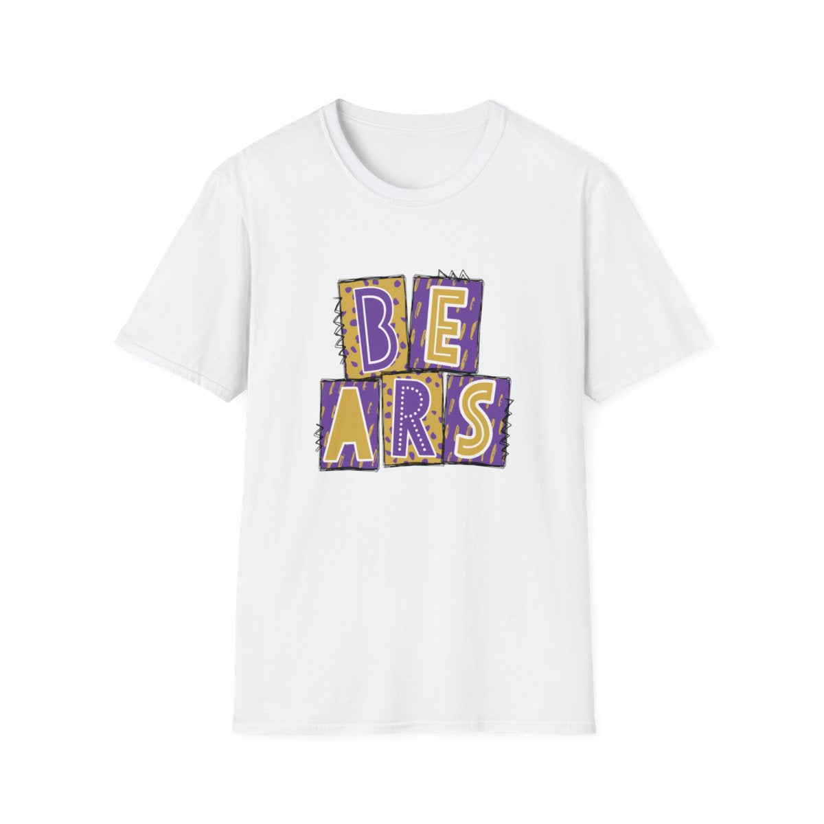 Bears Purple and Gold (Elementary) Short Sleeve Tee