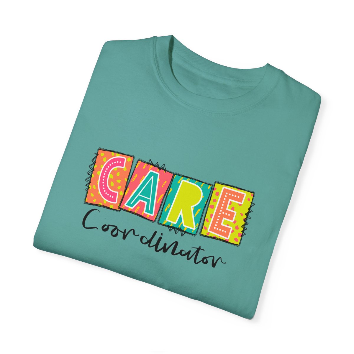 Care Coordinator Neon Blocks Short Sleeve Tee