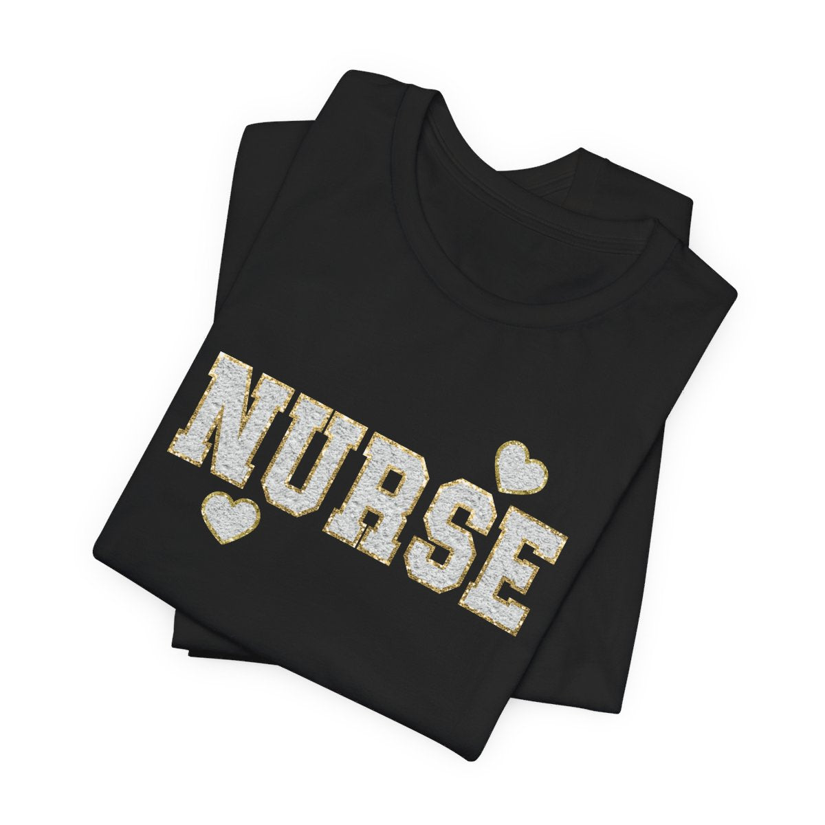 Glitter Nurse White Short Sleeve Tee