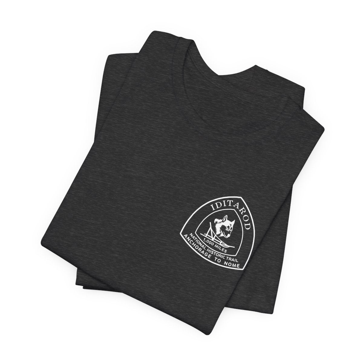 IDITAROD Alaska Trail Race Souvenir Tee in White Print