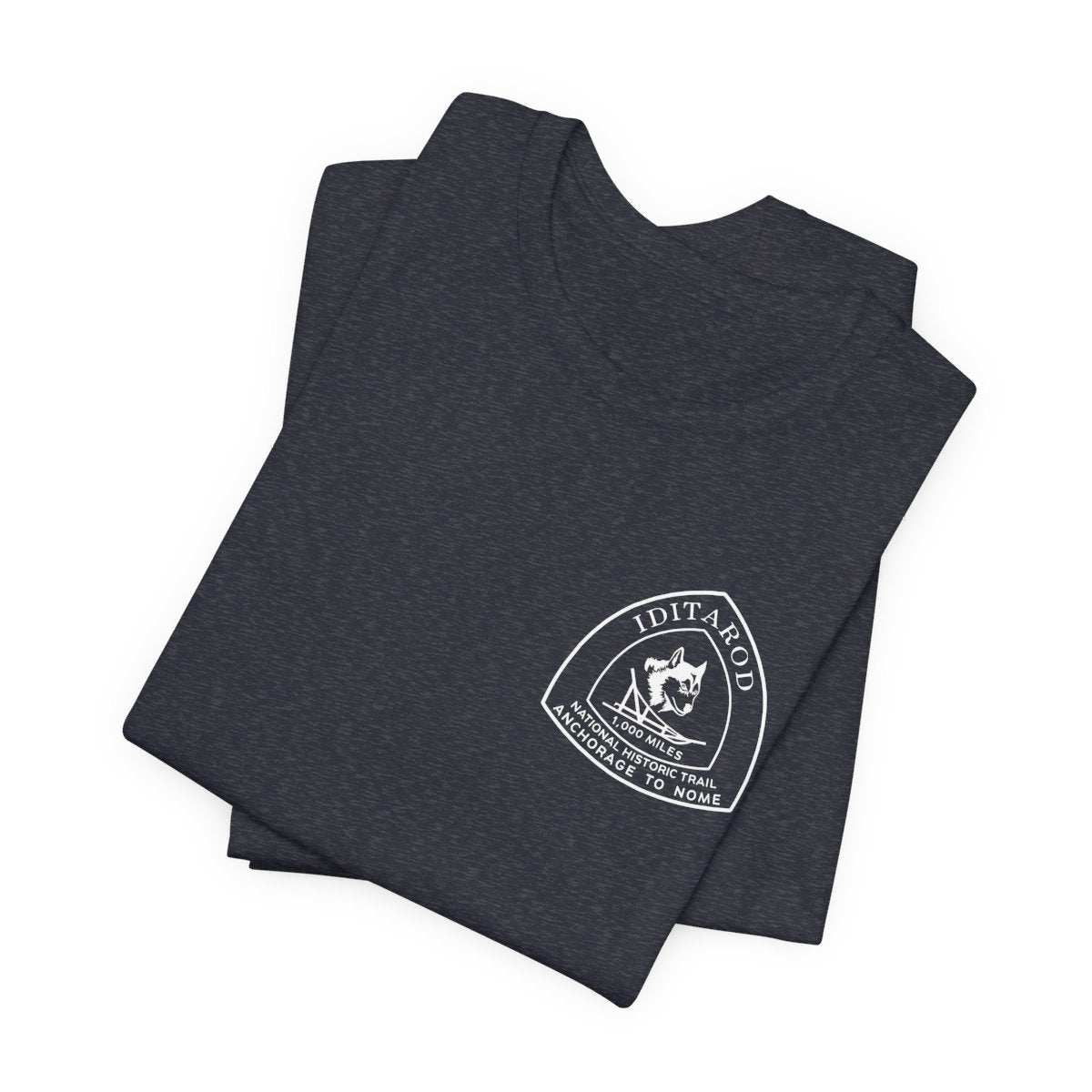 IDITAROD Alaska Trail Race Souvenir Tee in White Print