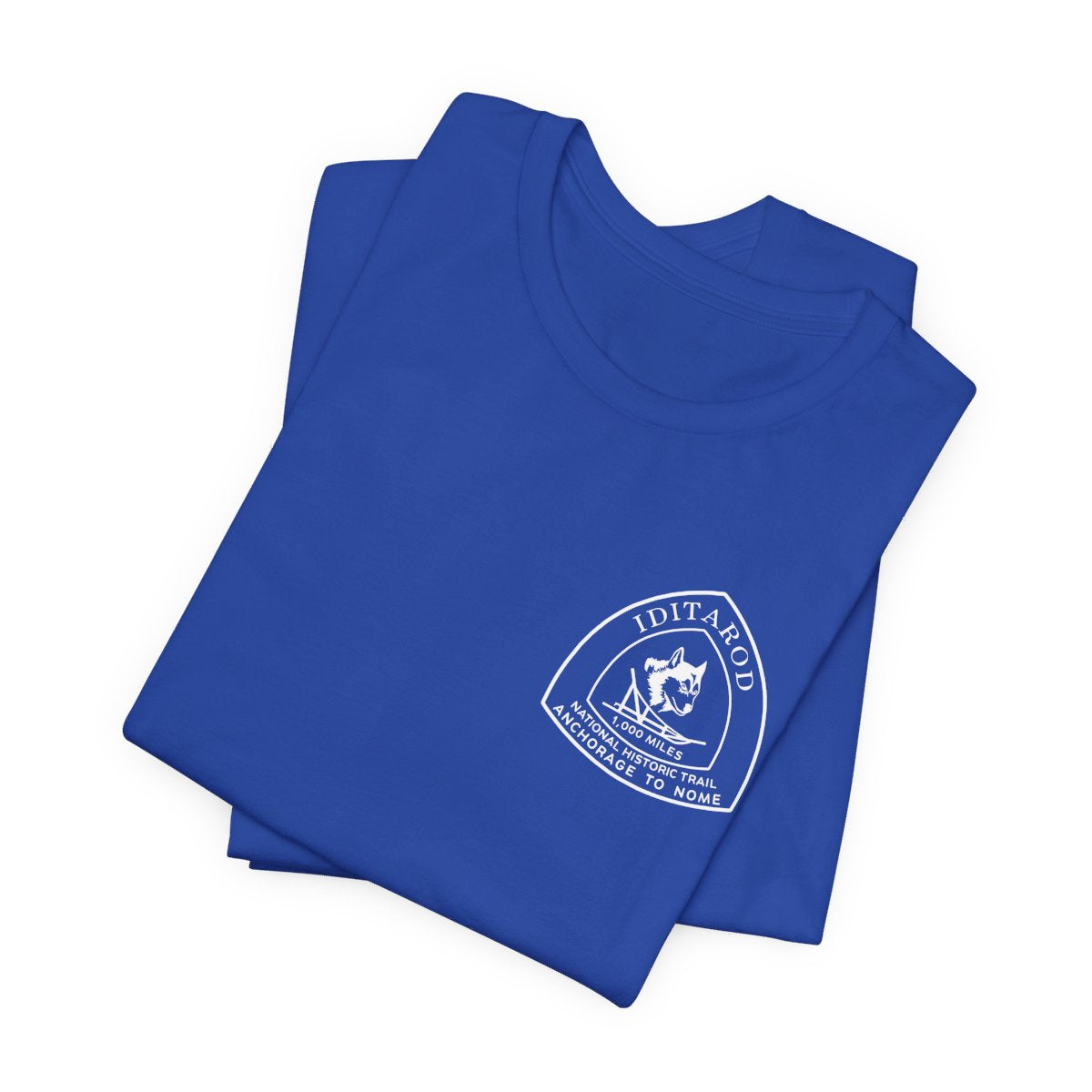 IDITAROD Alaska Trail Race Souvenir Tee in White Print