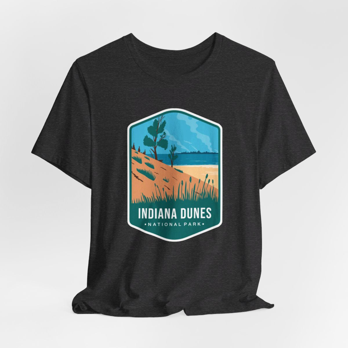 Indiana Dues National Park Color Badge 01 Short Sleeve Tee