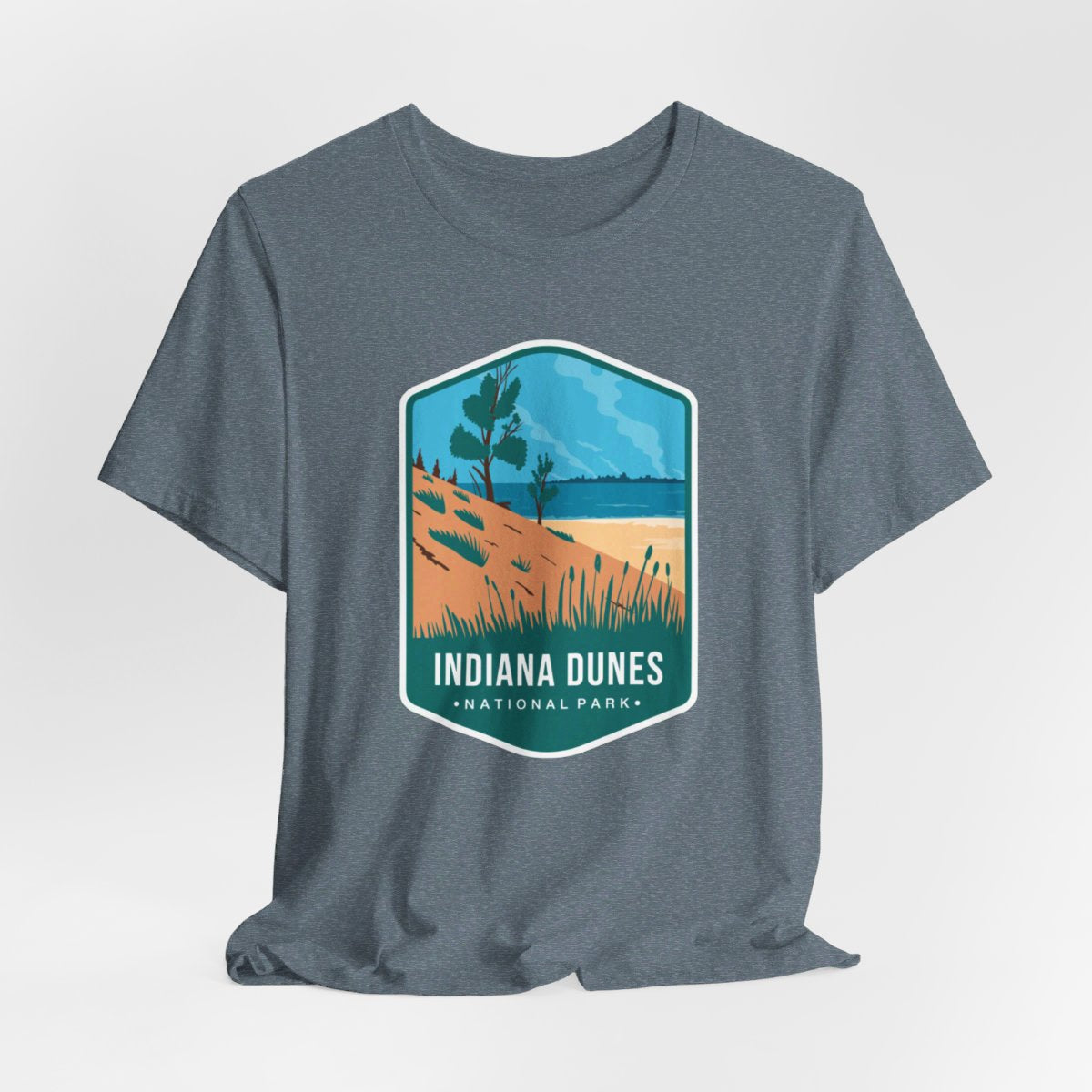 Indiana Dues National Park Color Badge 01 Short Sleeve Tee