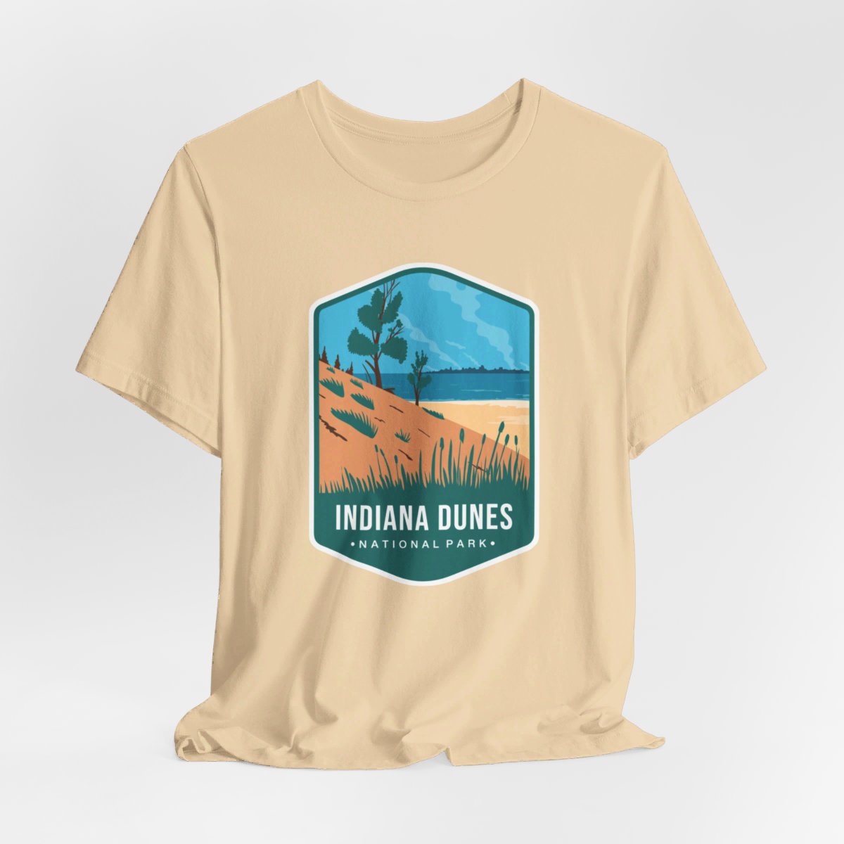 Indiana Dues National Park Color Badge 01 Short Sleeve Tee