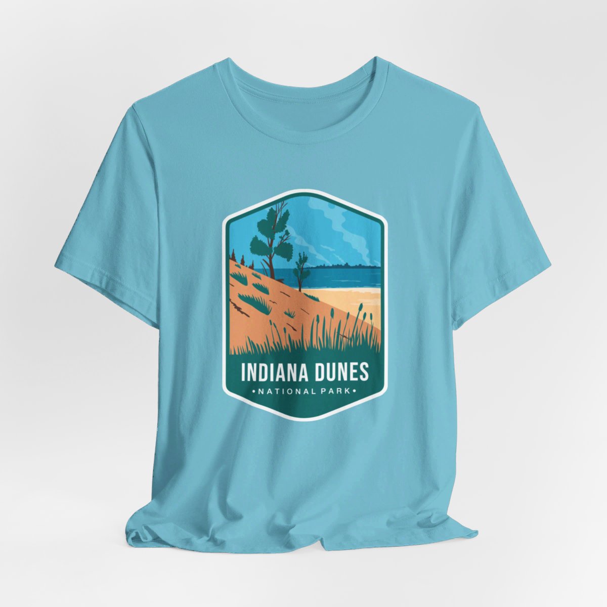 Indiana Dues National Park Color Badge 01 Short Sleeve Tee