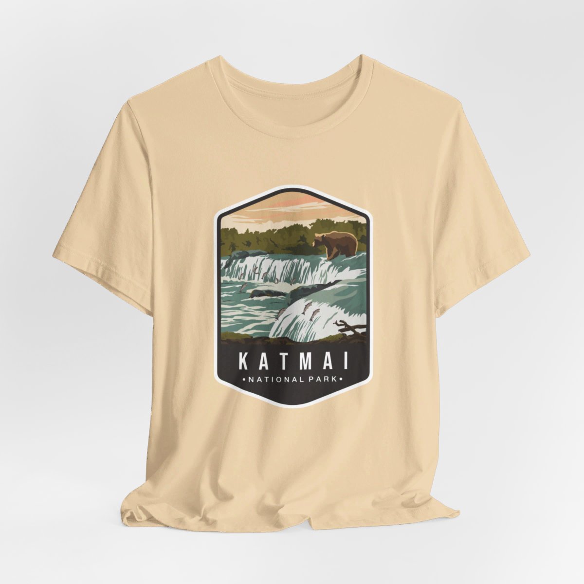 Katmai National Park Color Badge 01 Short Sleeve Tee
