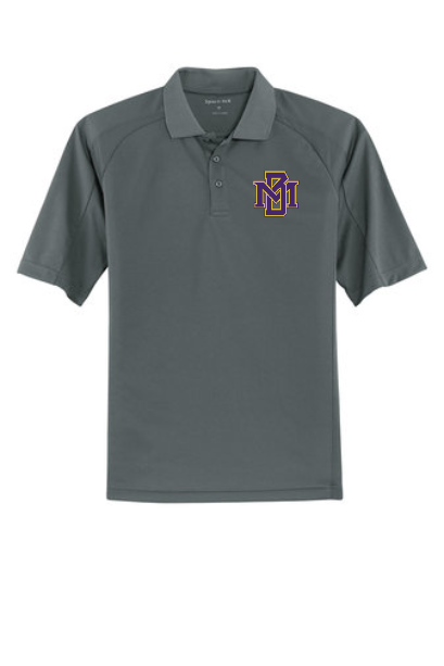 MB Purple and Gold Logo DriMesh Pro Short Sleeve Polo