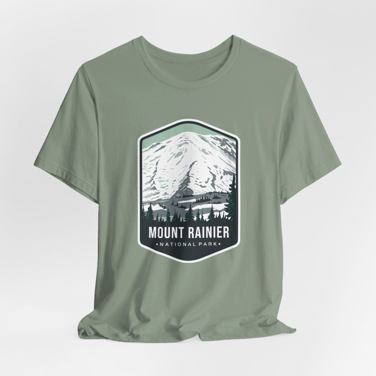 Mount Rainer National Park Color Badge 01 Short Sleeve Tee