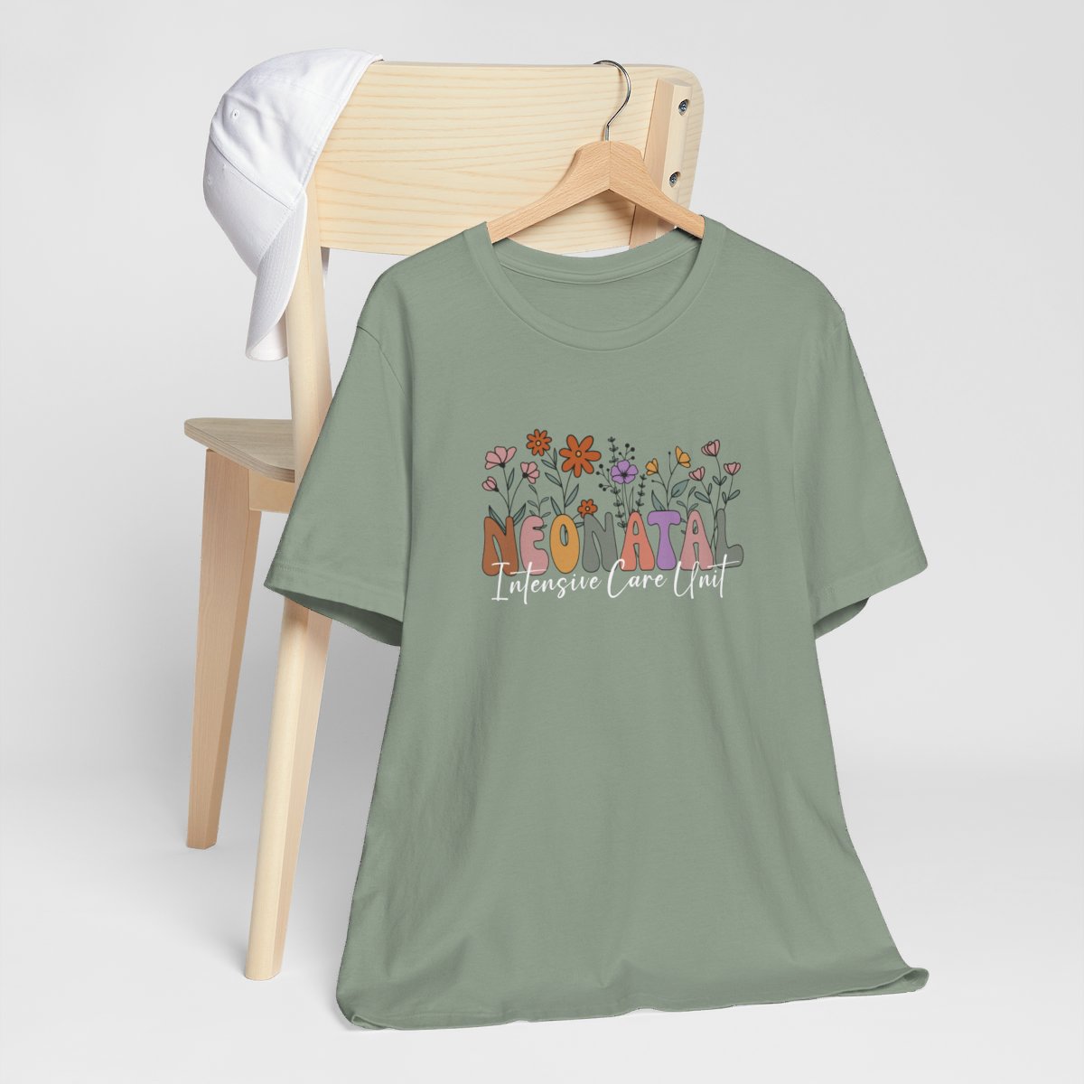 Neonatal Intensive Care Unit Retro Flower Short Sleeve Tee