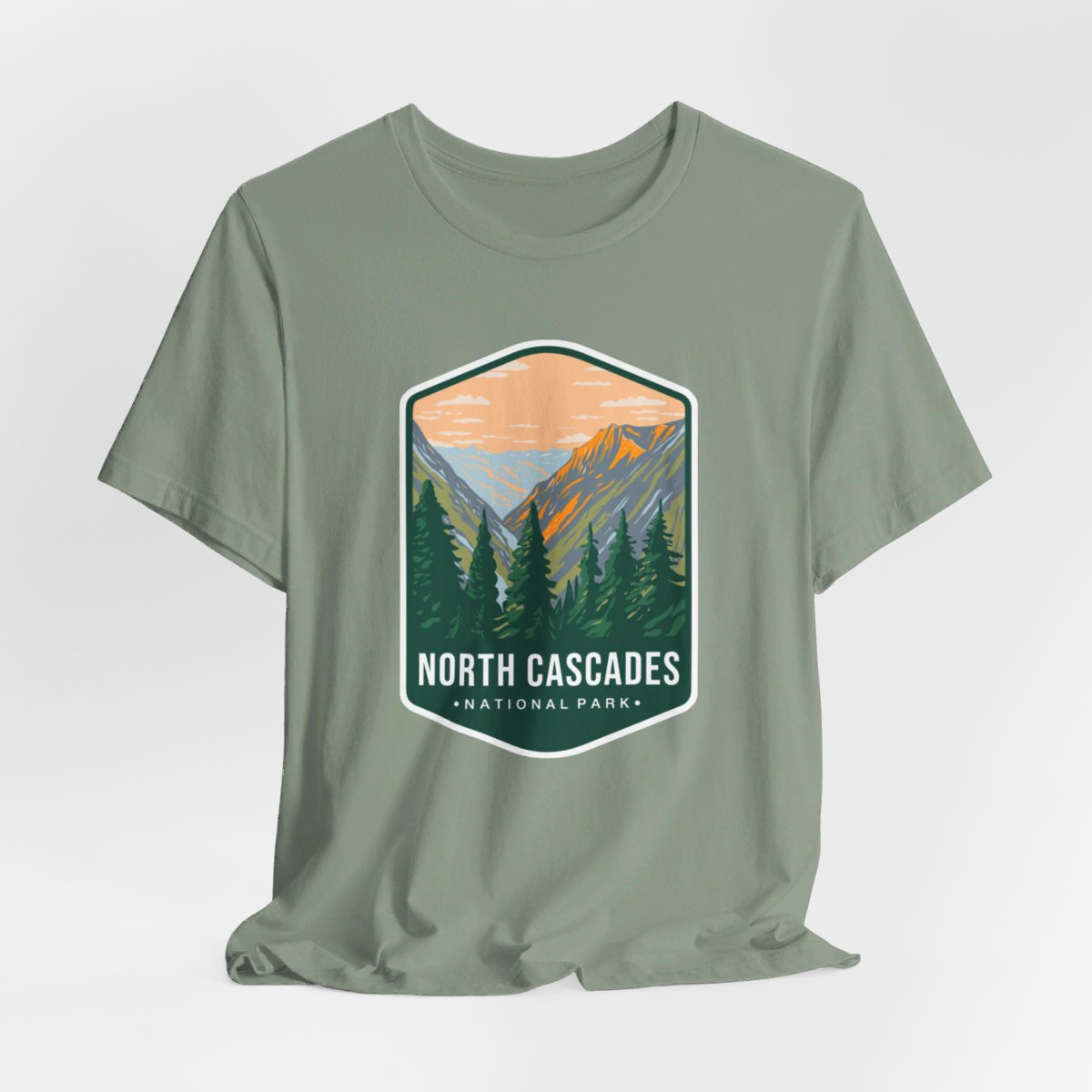 North Cascades National Park Color Badge 01 Short Sleeve Tee