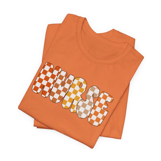 Nurse Checkered Fall Short Sleeve Tee