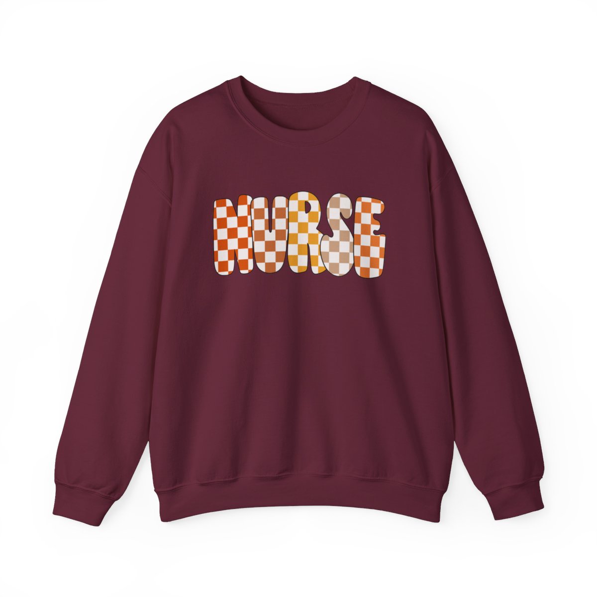 Nurse Checkered Fall Long Sleeve Sweatshirt