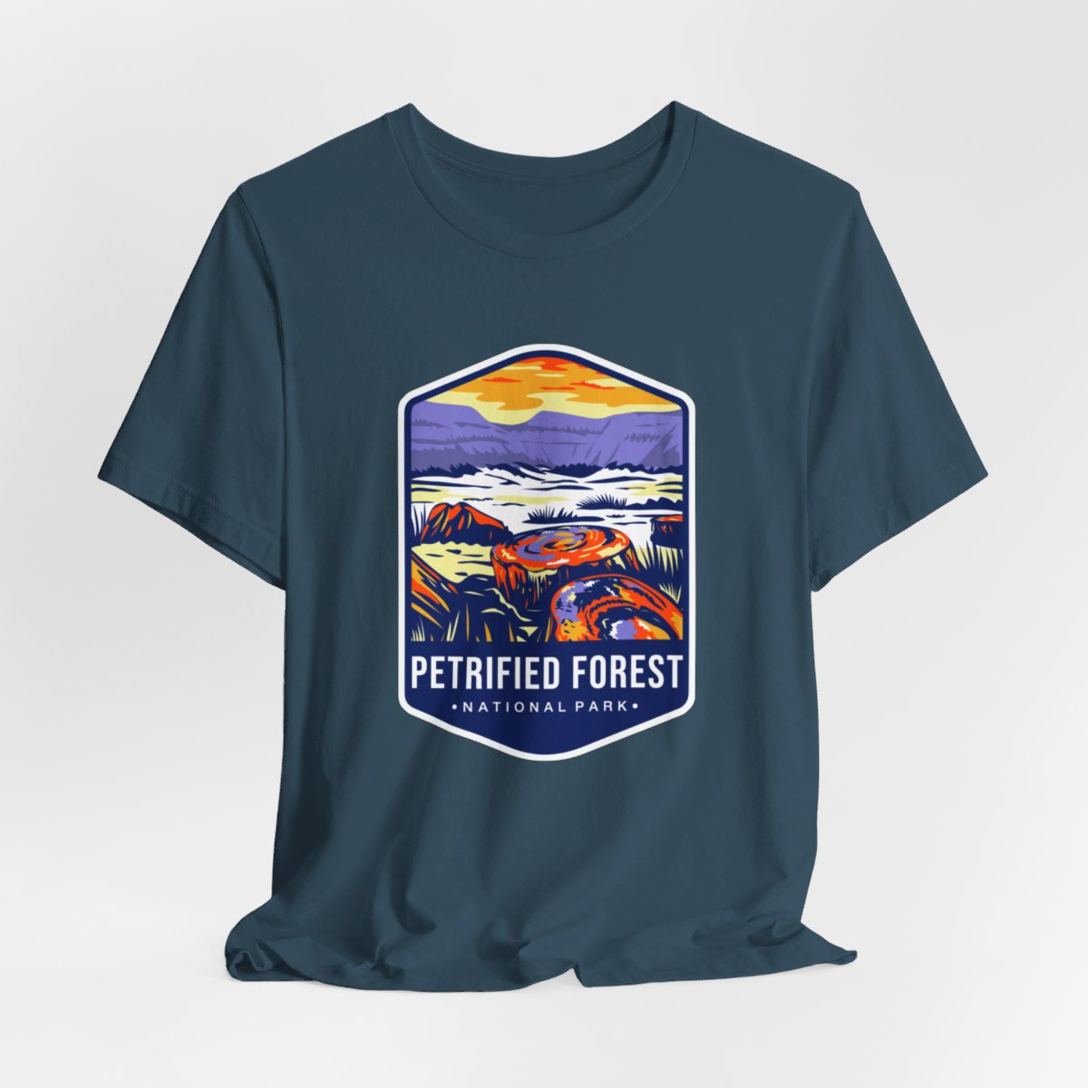 Petrified Forest 01 National Park Color Badge 01 Short Sleeve Tee