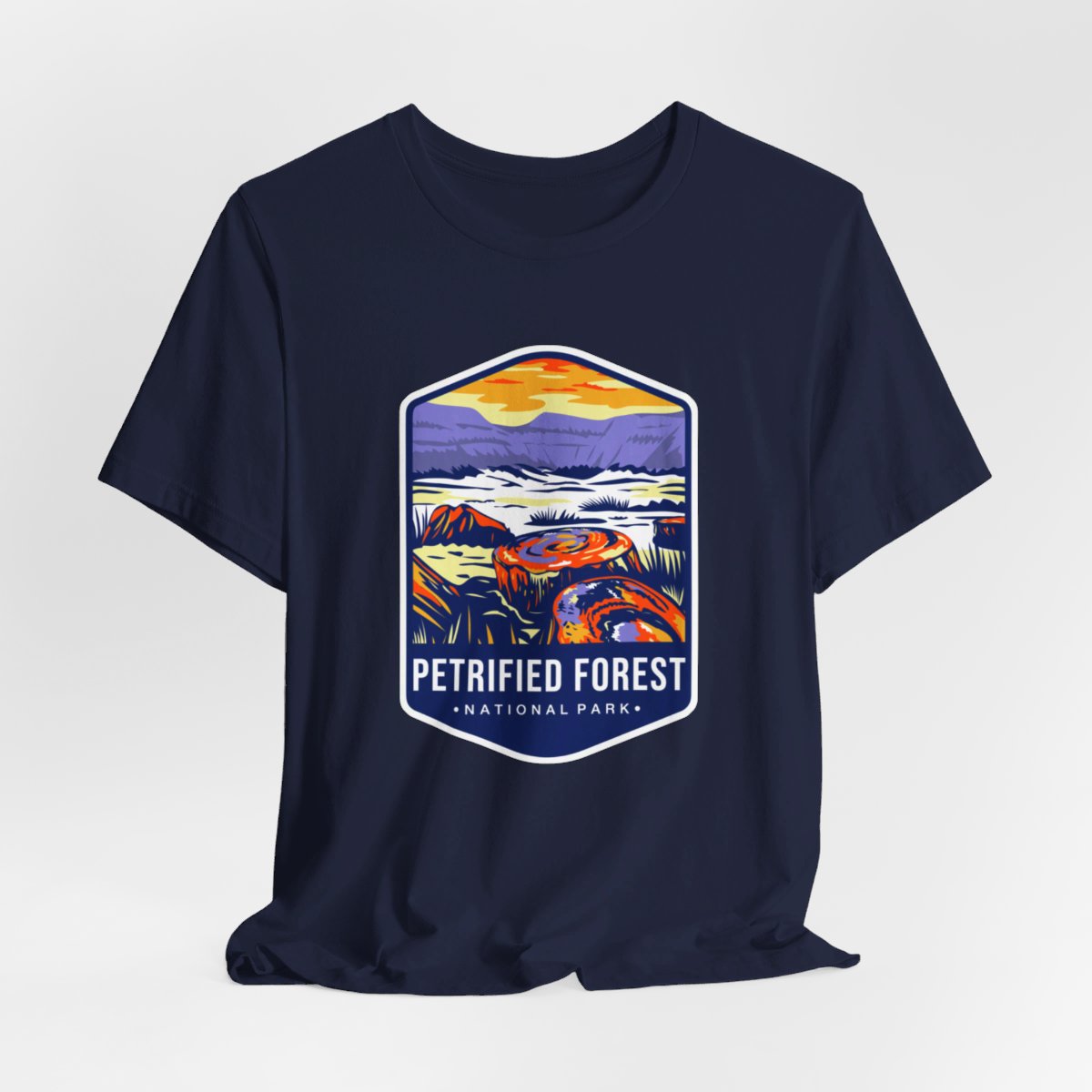 Petrified Forest 01 National Park Color Badge 01 Short Sleeve Tee