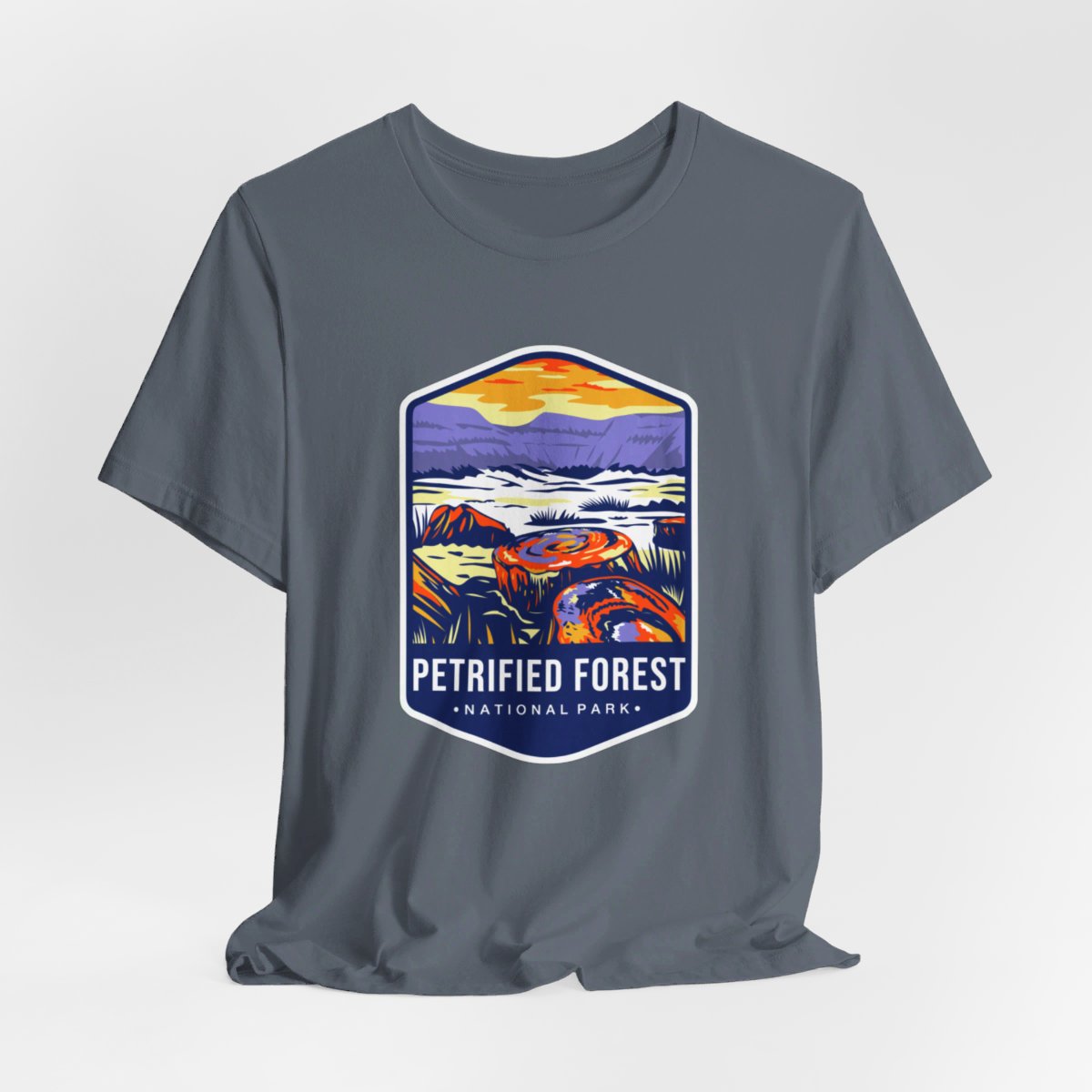 Petrified Forest 01 National Park Color Badge 01 Short Sleeve Tee