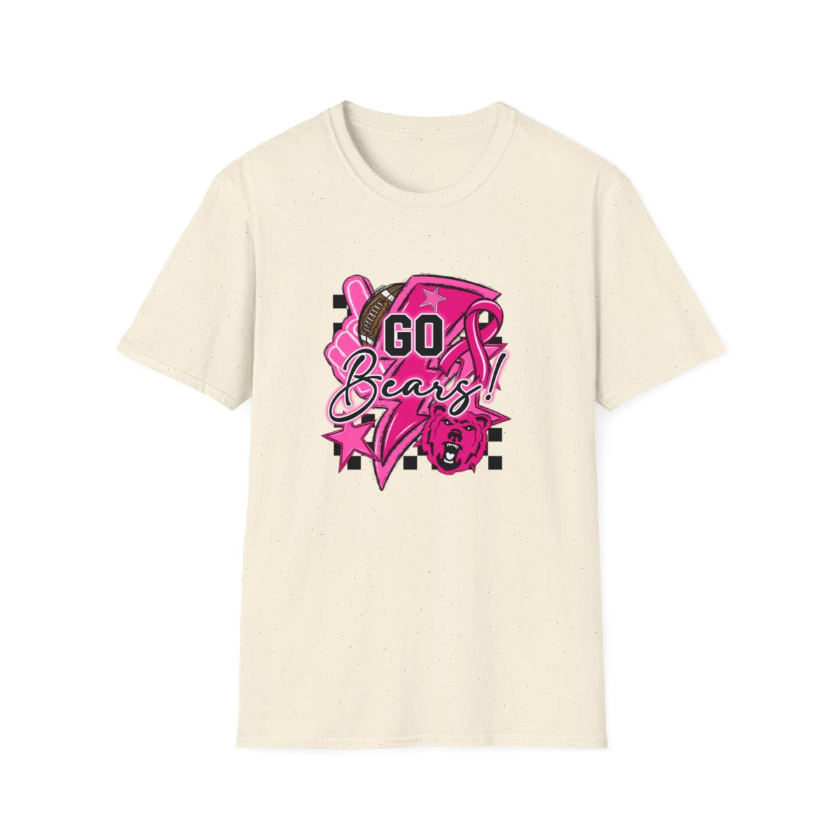Pink Out Go Bears Football Short Sleeve Tee