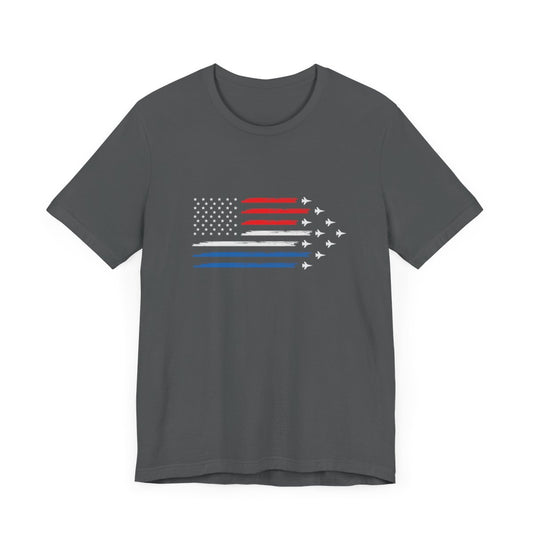 Red White and Blue Flyover Short Sleeve Tee