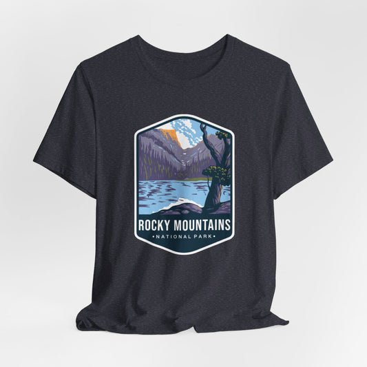Rocky Mountains National Park Color Badge 01 Short Sleeve Tee