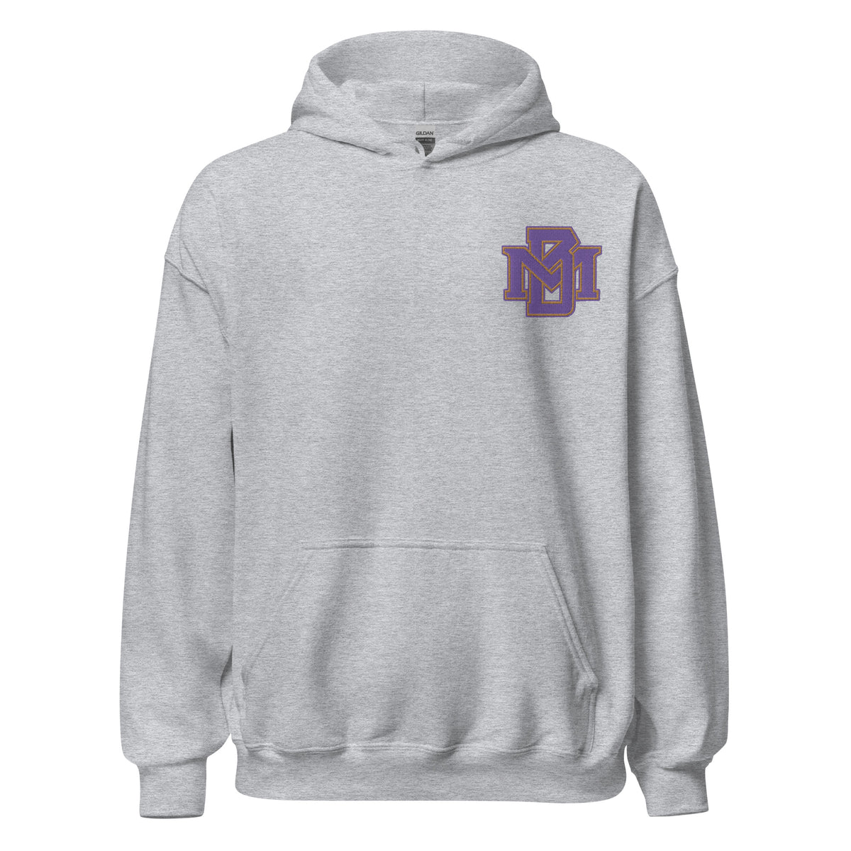 MB Purple and Gold Embroidered Hoodie